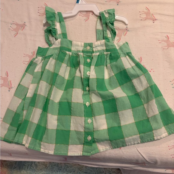 Baby Gap Toddler Shiny Gingham Button-Front Top - Picture 1 of 4
